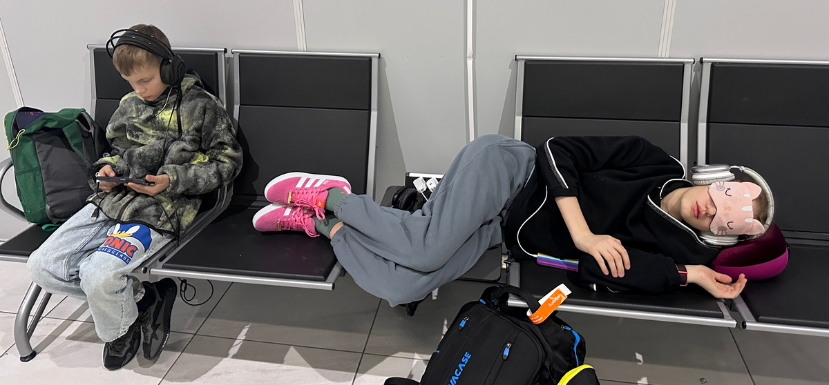 В аэропорту. Очень неудобный вылет в 5:40 утра