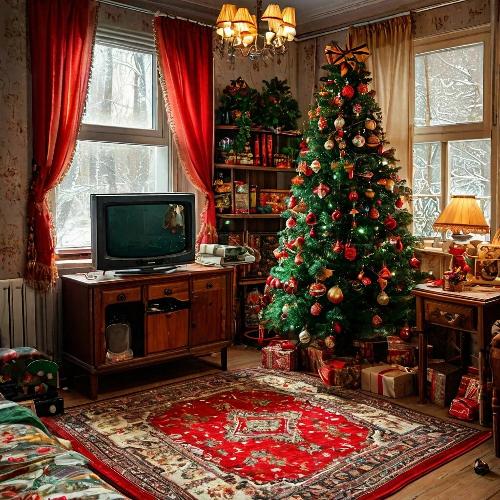 Создано нейросетью. Только вот ИИ ошибся, поставив на тумбочку современный телек)) Ну бог с ним). 