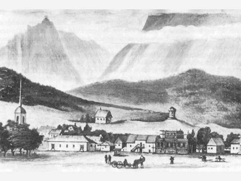 Крепость Владикавказ на картине художника А. Дьяконова