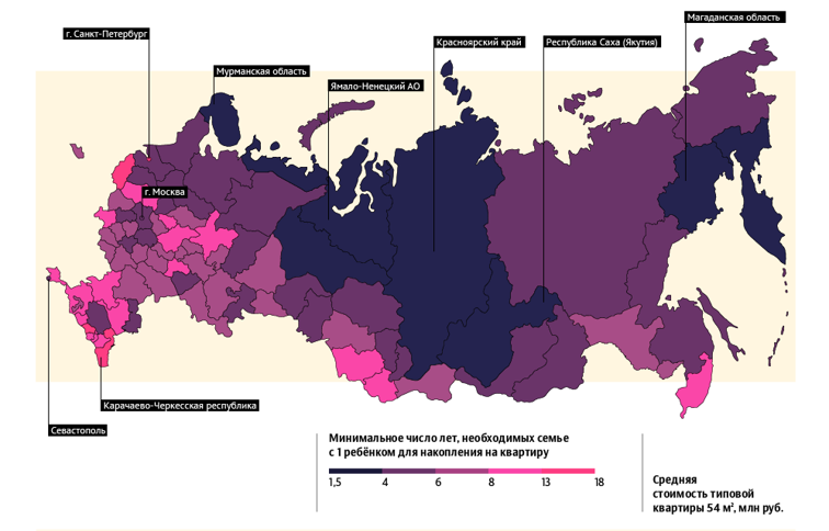 Рейтинг регионов по доступности покупки жилья в 2017 (источник РИА Рейтинг)