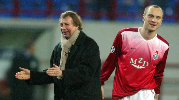    Юрий Семин и Дмитрий Хохлов после победы над «Интером».Александр Федоров