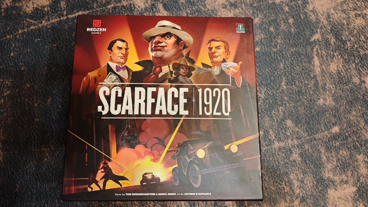 Настольная игра Scarface 1920 контроль территорий, колодострой, выполнение контрактов, преступный мир, гангстеры, 