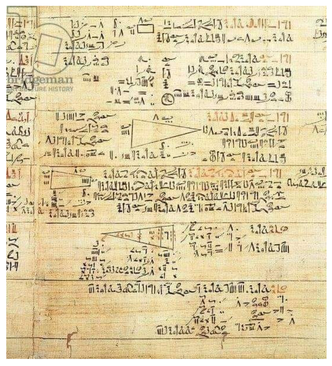 Часть папируса Ахмеса / © Wikimedia