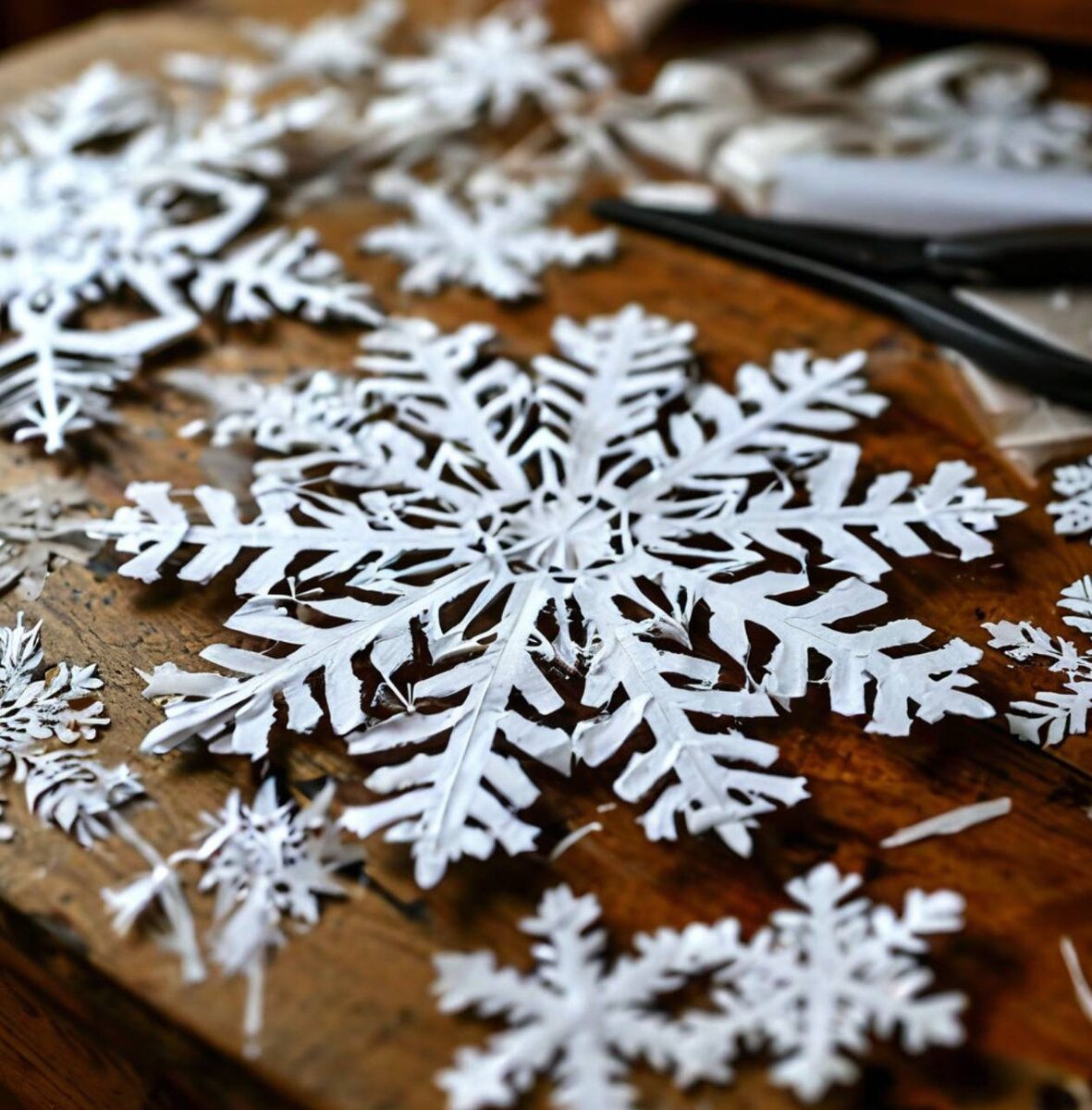 бумажные снежинки / коллаж Другой Кухни