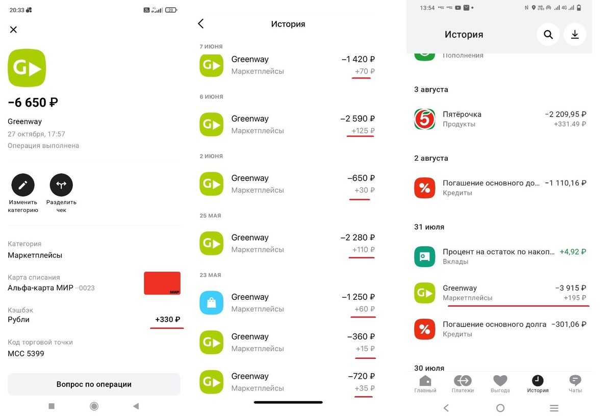 Возврат денег из Greenway