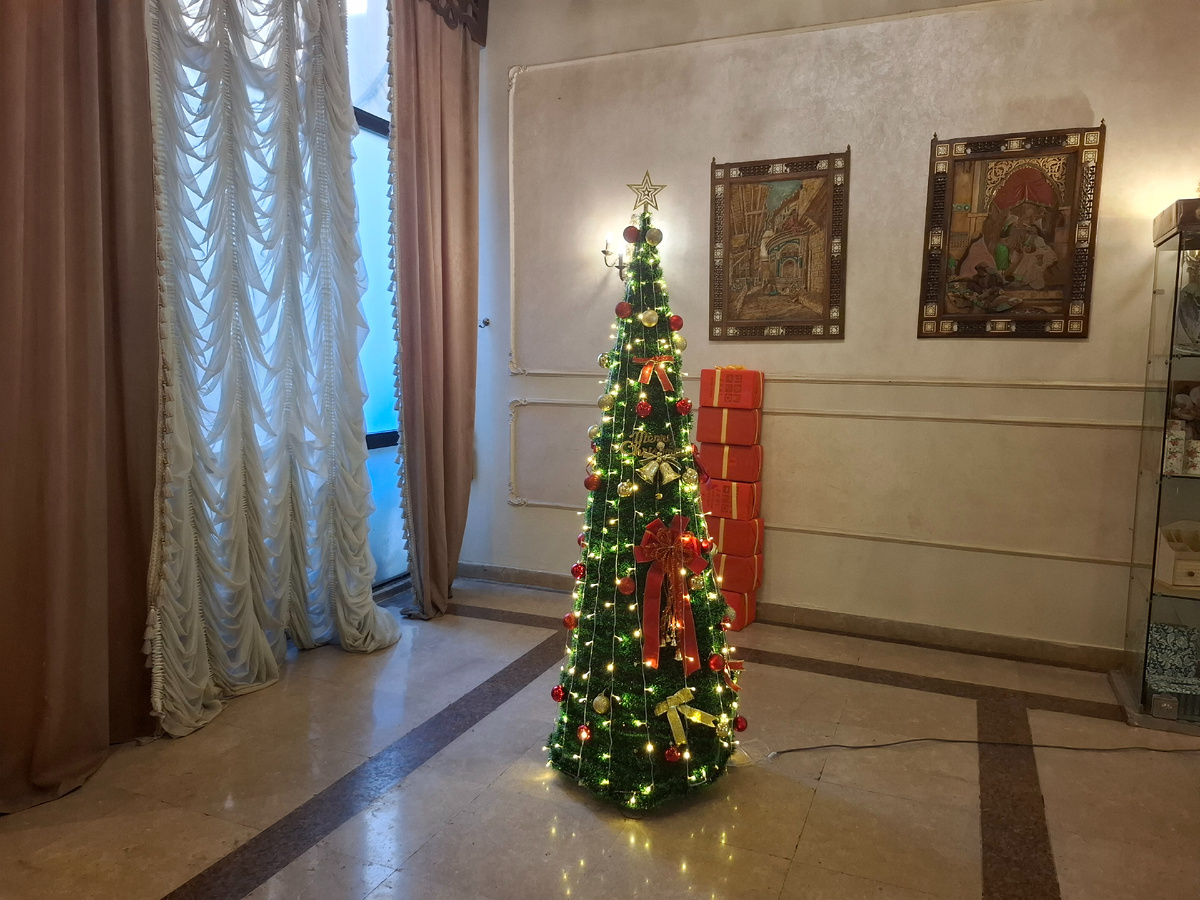 Вот такая скромная елочка у нас в каирском клубе