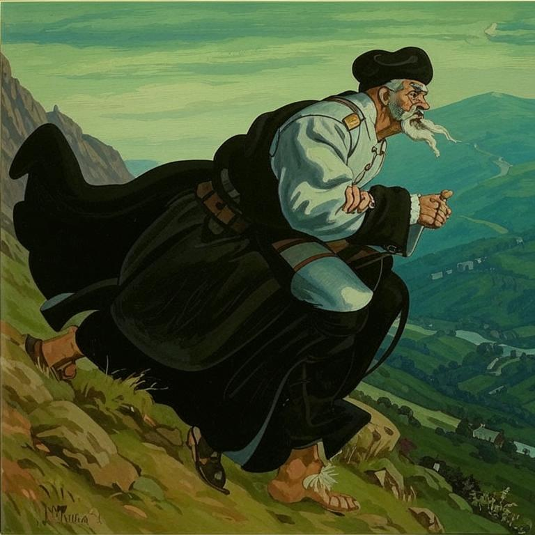 Так проиллюстрировал эту часть рассказа ИИ