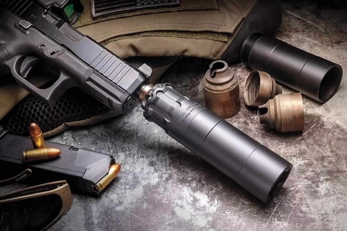 Suppressor Obsidian9 — это глушитель с двумя вариантами длины. Они позволяют выбрать между максимальным подавлением звука и меньшим весом и компактностью. 