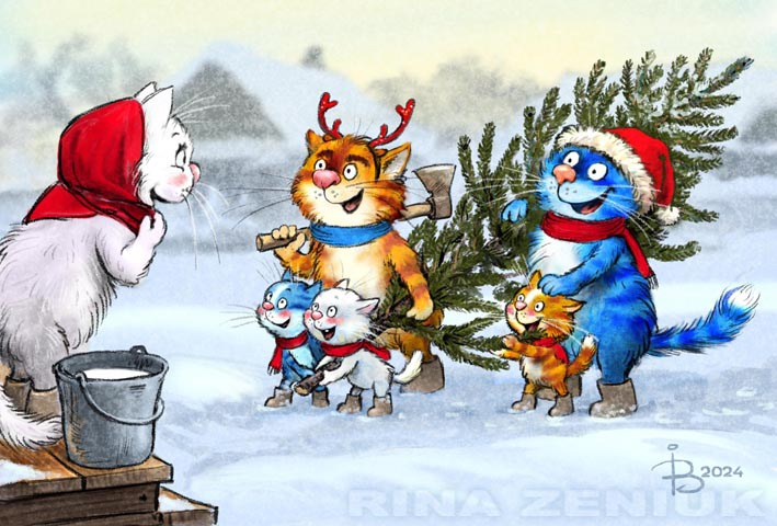 очаровательные коты Рины Зенюк