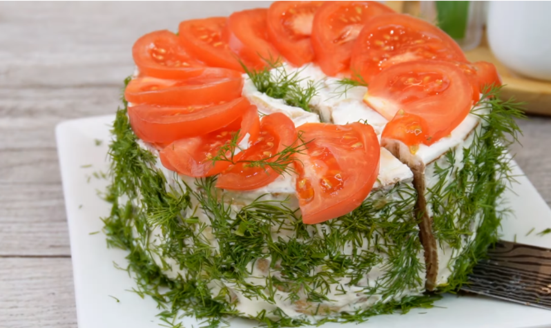 Закусочный торт на Новый Год: ему нет равных