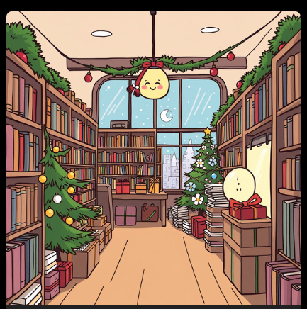 Так Рождество в книжном видит ИИ
