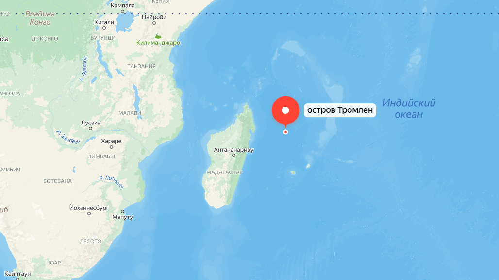 Координаты острова -15.891500, 54.523803