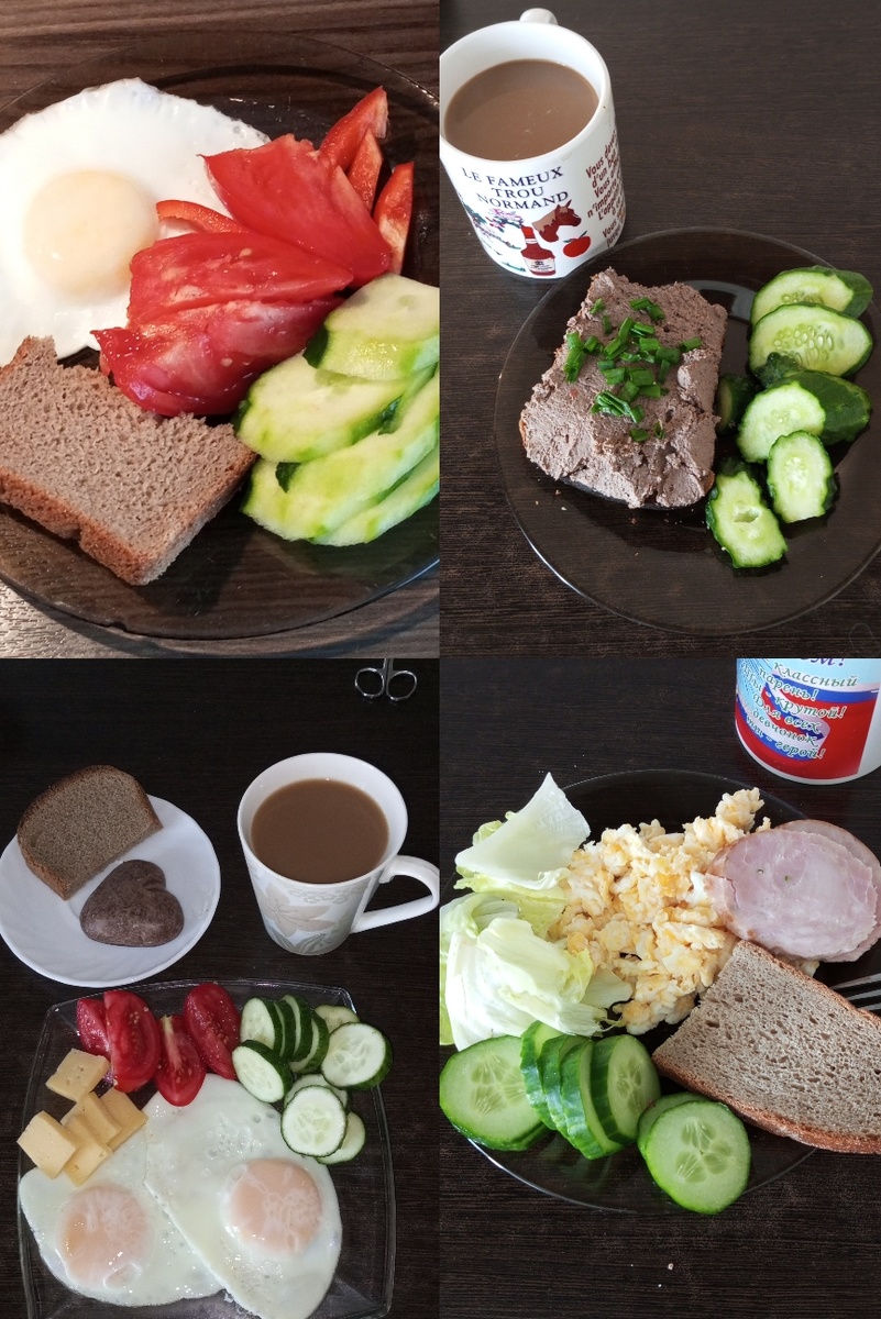 Варианты моих  завтраков