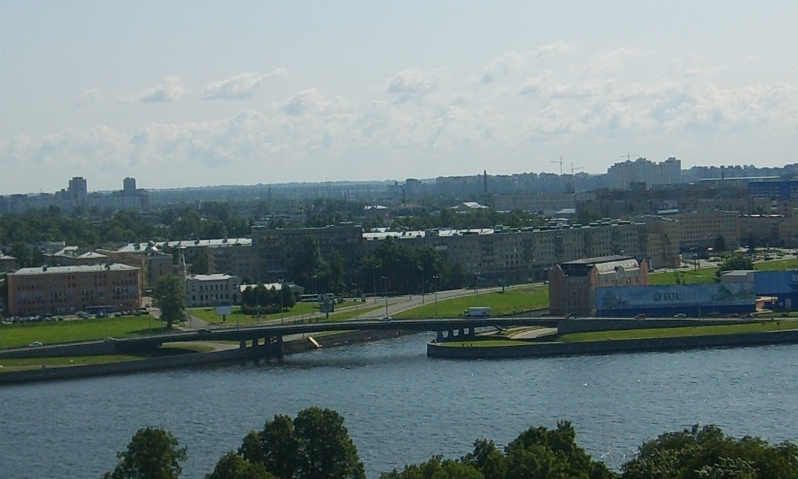 Большая Охта - вид с колокольни Смольнинского собора