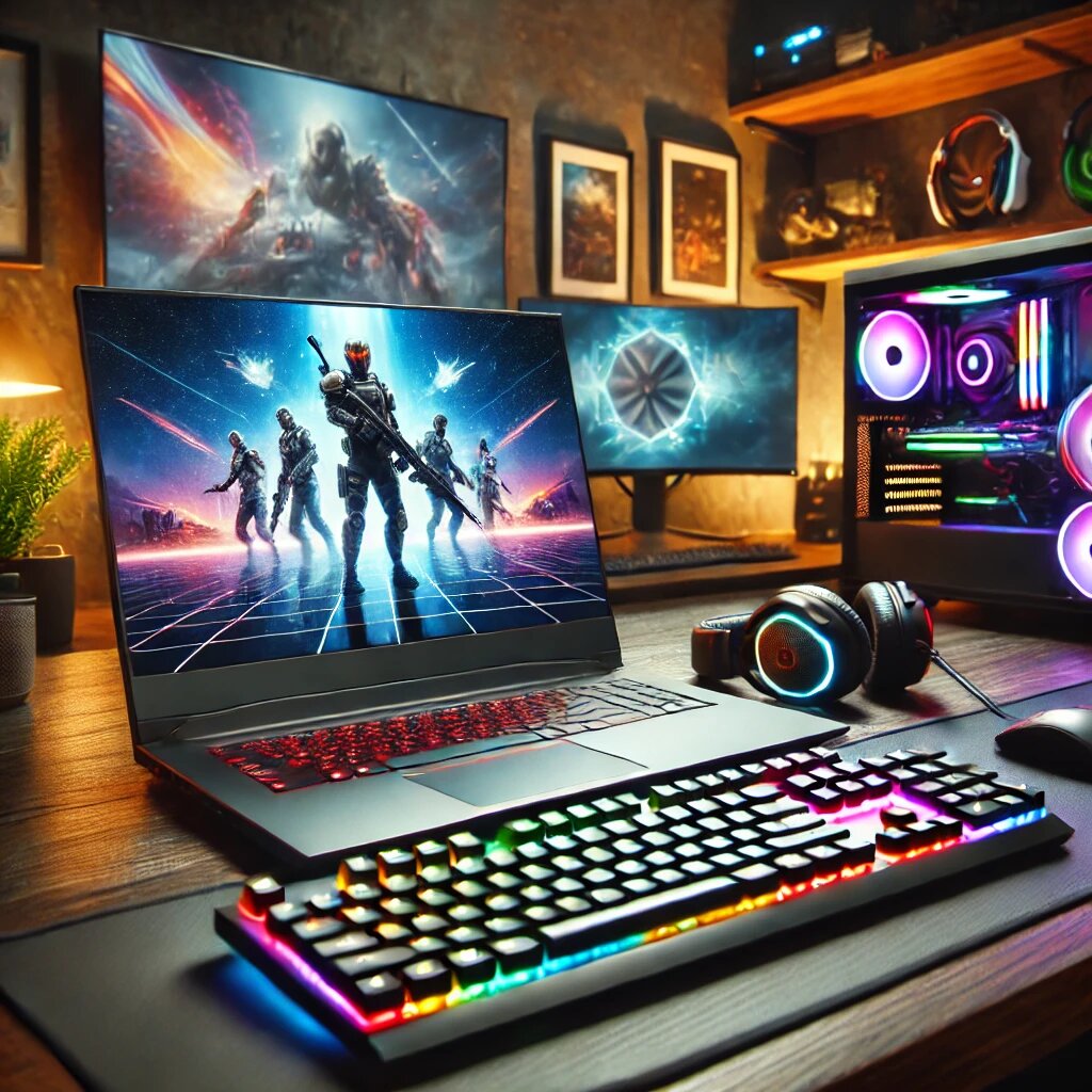 Игровая установка: Высокопроизводительный игровой ноутбук с подсветкой RGB