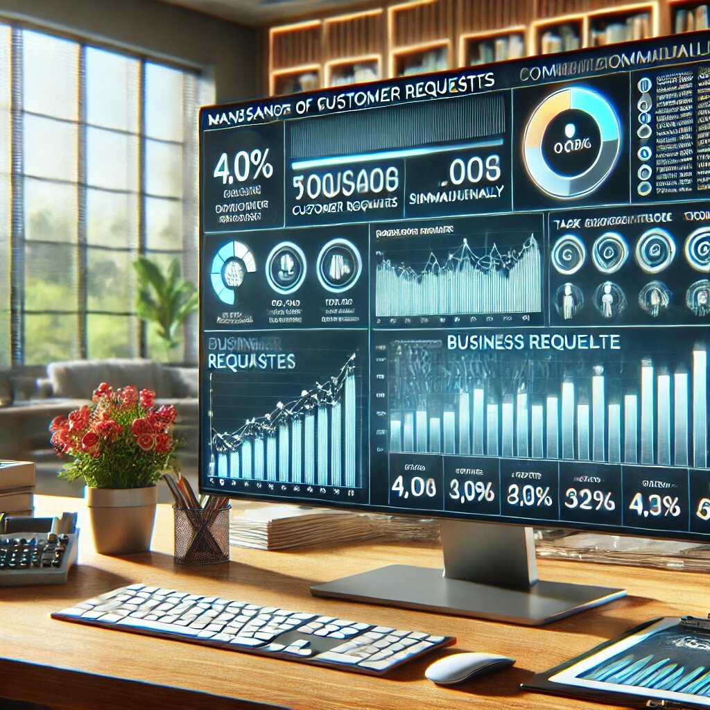 Панель управления, обрабатывающая множество клиентских запросов.

