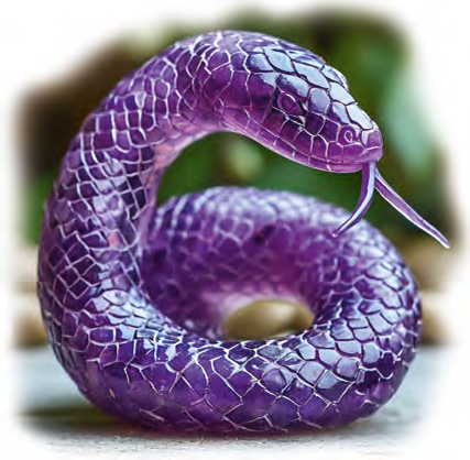 Змея, аметист
