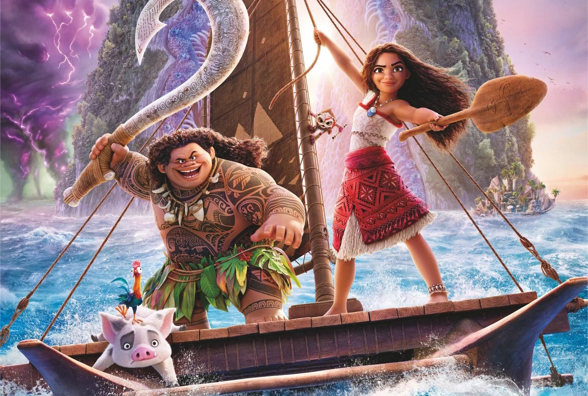 Самая центральная и сама эпичная часть постера "Моаны 2"
