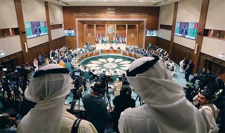    EPA/KHALED ELFIQI: Чрезвычайная сессия Лиги арабских государств, собравшаяся по поводу событий в Газе, октябрь 2023 года