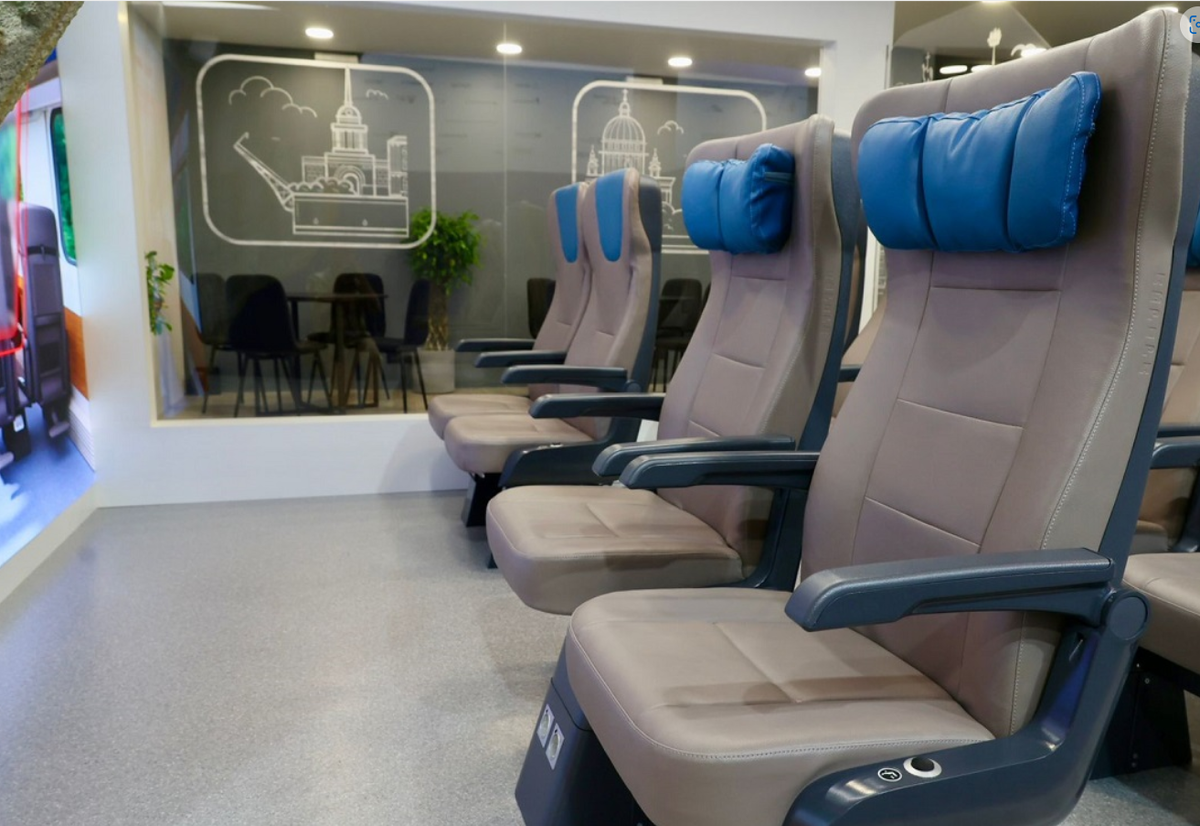 Вагон нового поезда Аврора, фото с сайта РЖД