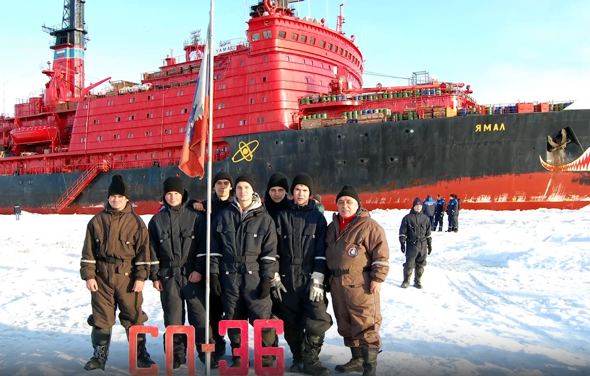 Кадр из видео «Символ покорения Арктики: атомный ледокол «Ямал»/АНО «Ямал-Медиа»