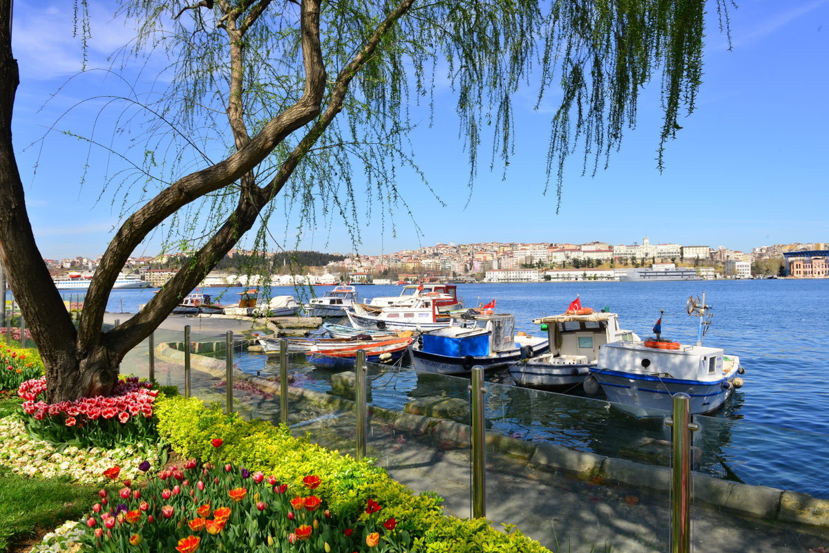 Вид на Золотой Рог с террасы ресторана, Халич