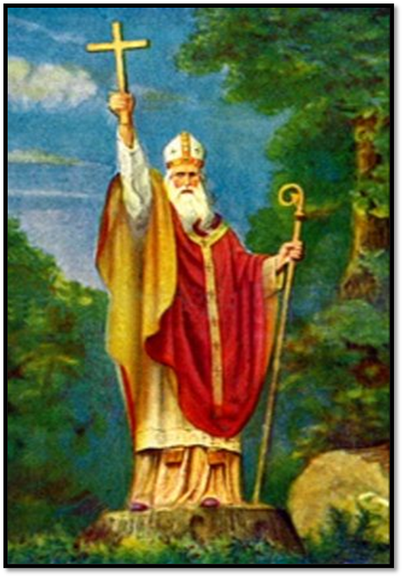 священномученик Бонифаций (святой Винфрид), который, согласно Преданию, положил традицию наряжать елки в Европе на Рождество