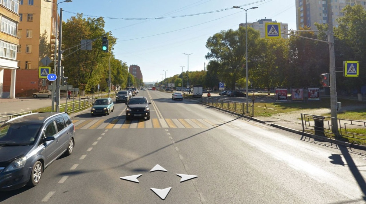 ДО переразметки (перекресток пр. Молодёжный и ул. Ватутина) Фото: Яндекс Панорамы