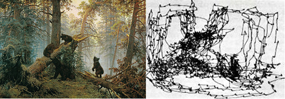 Источник https://ru.wikipedia.org/wiki/Утро_в_сосновом_лесу; http://www.k2x2.info/biologija/glaz_mozg_zrenie/p6.php 