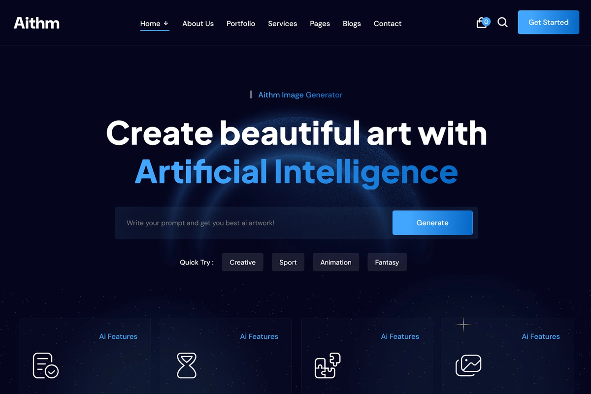 Aithm — Современный HTML-шаблон