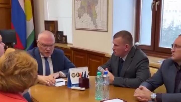 Встреча с губернатором. Скрин канала Соколова.