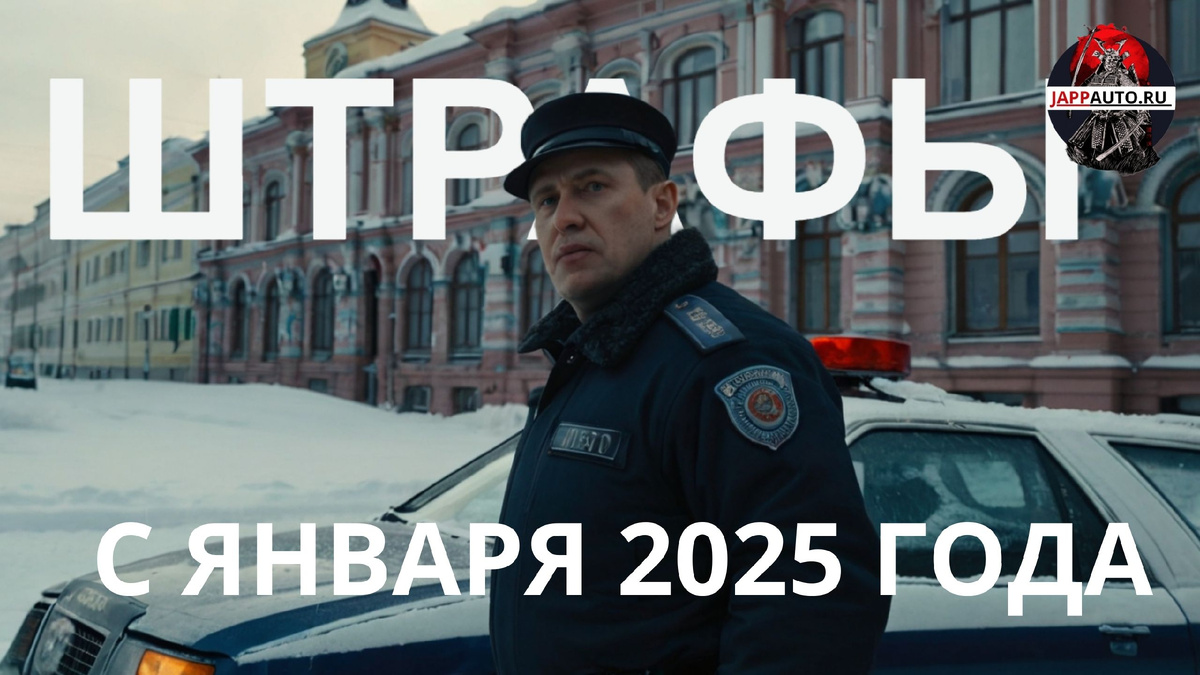 Штрафы с 1 января 25 года