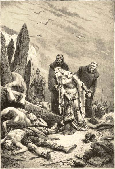 Эдита Лебединая Шея опознает тела Гарольда после битвы
при Гастингсе