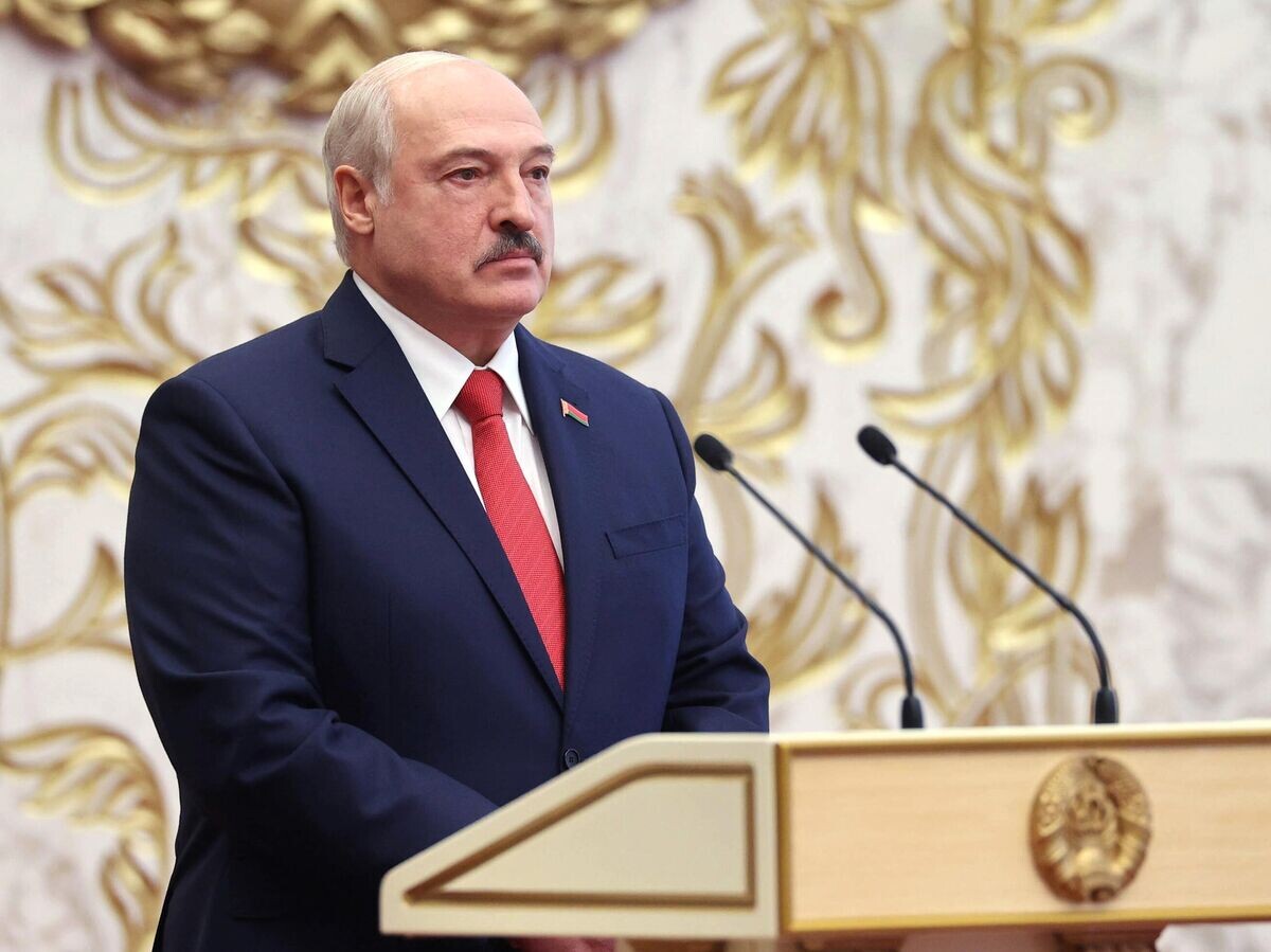    Президент Белоруссии Александр Лукашенко на церемонии инаугурации в Минске© РИА Новости / БелТА