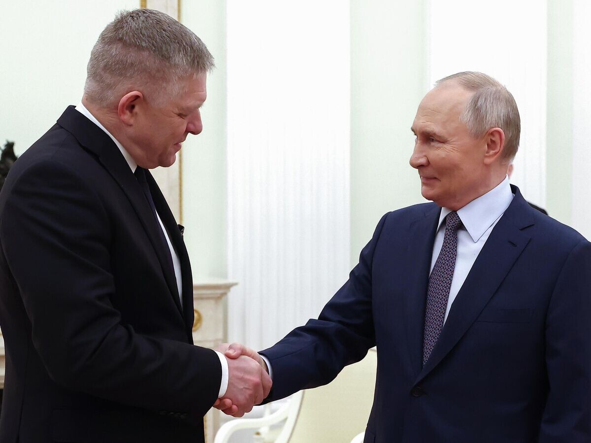    Президент Владимир Путин провел переговоры с премьер-министром Словакии Робертом Фицо© POOL