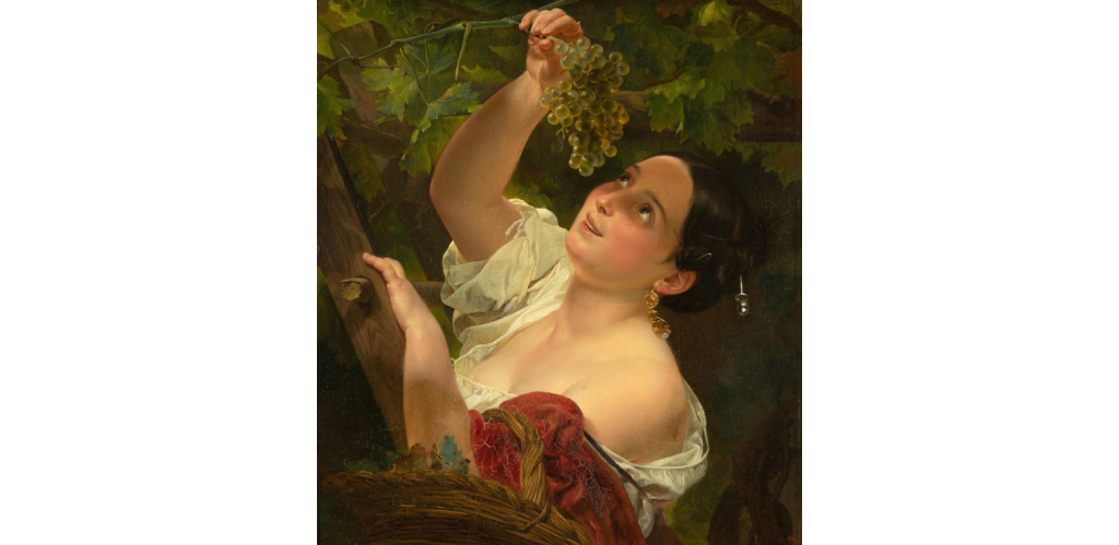 Итальянский полдень (Итальянка, снимающая виноград), 1827