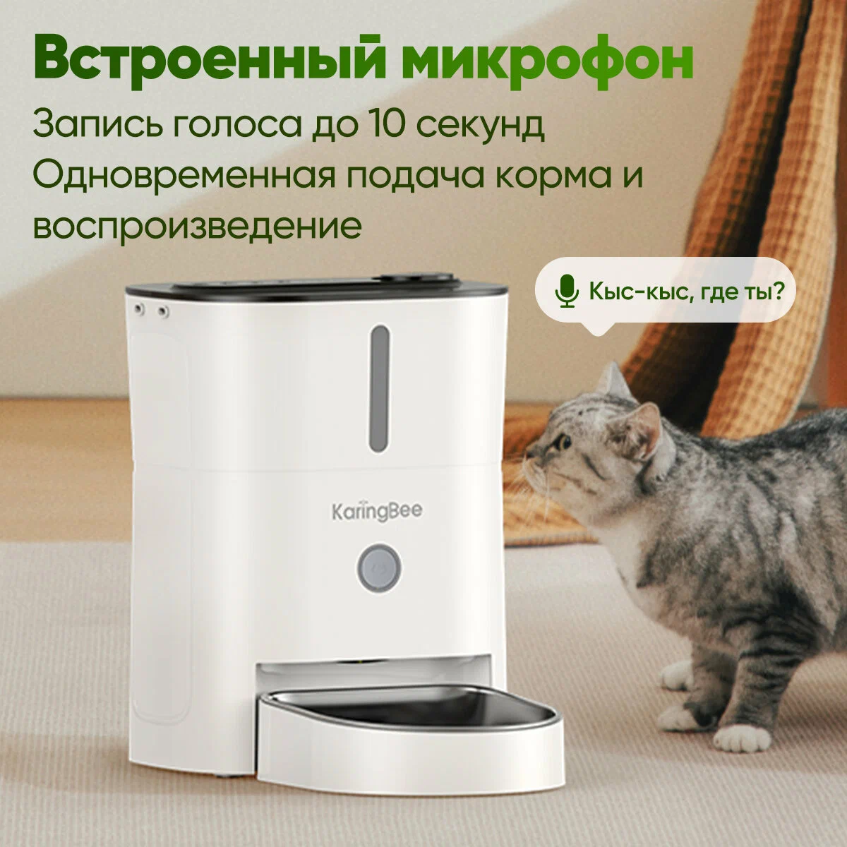 Умная кормушка с таймером KaringBee 3L