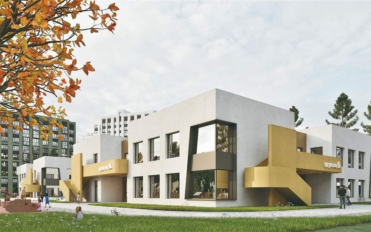    Госэкпертиза одобрила проект детсада на 280 мест в районе улицы Остужева в Воронеже Фото – рендер ГКДТ