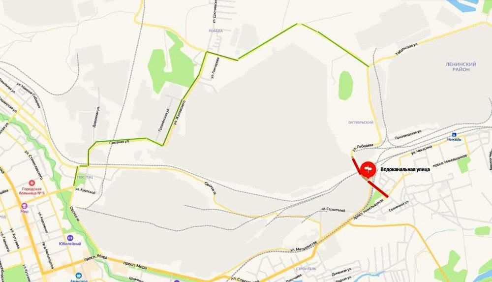    Из-за закрытия мостов на ул. Водоканальной в Орске в п. Первомайский транспорт, включая автобусы, будет ходить в объезд