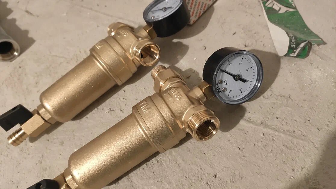 Фильтры тонкой отчистки, с возможностью промывки в в канализацию 