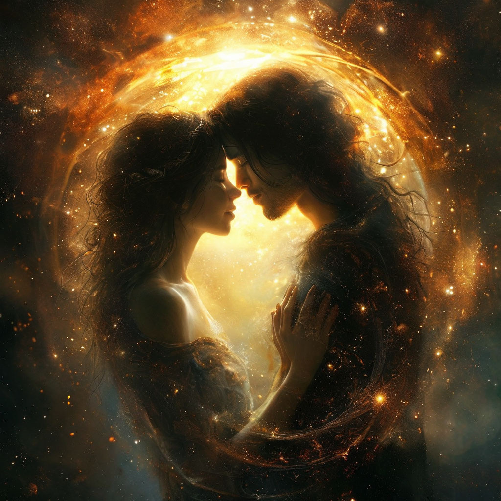 Вместе вы космос , прекрасный и бесконечный наполненный блаженством 