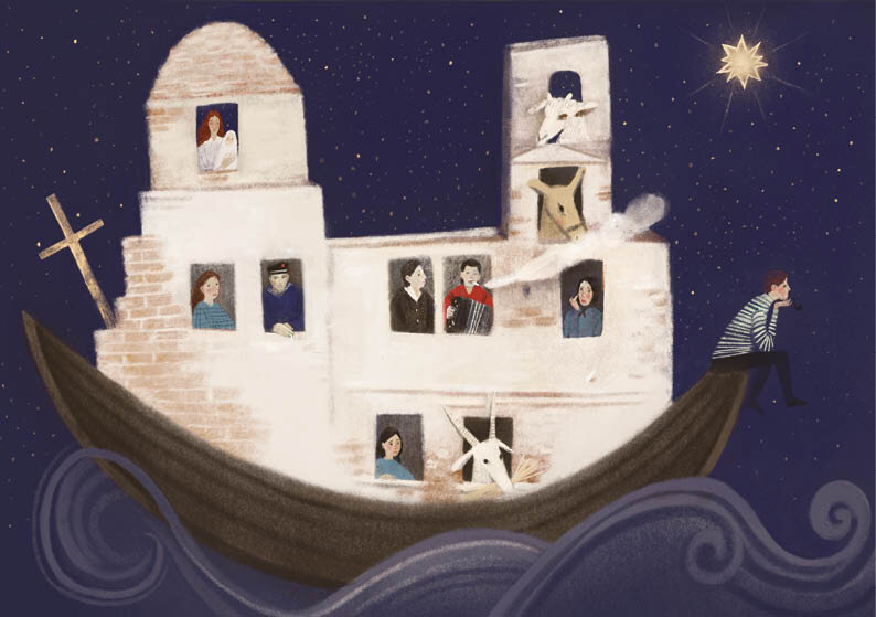 Сказка «Ковчег» из серии «Сказки Крохинских болот». Иллюстрация Нины Игнатовой