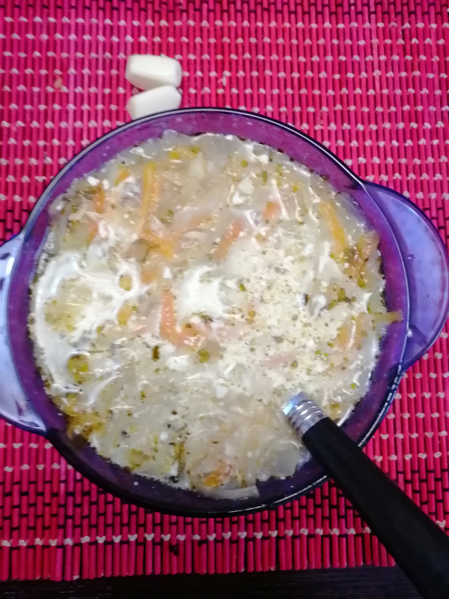 Щи с чесноком.