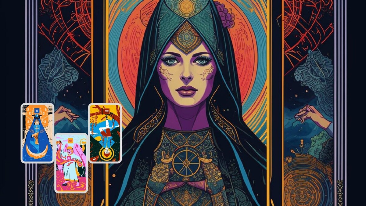 Жрица вместе с Повешенным образуют теневую Умеренность, поэтому день эмоциональный