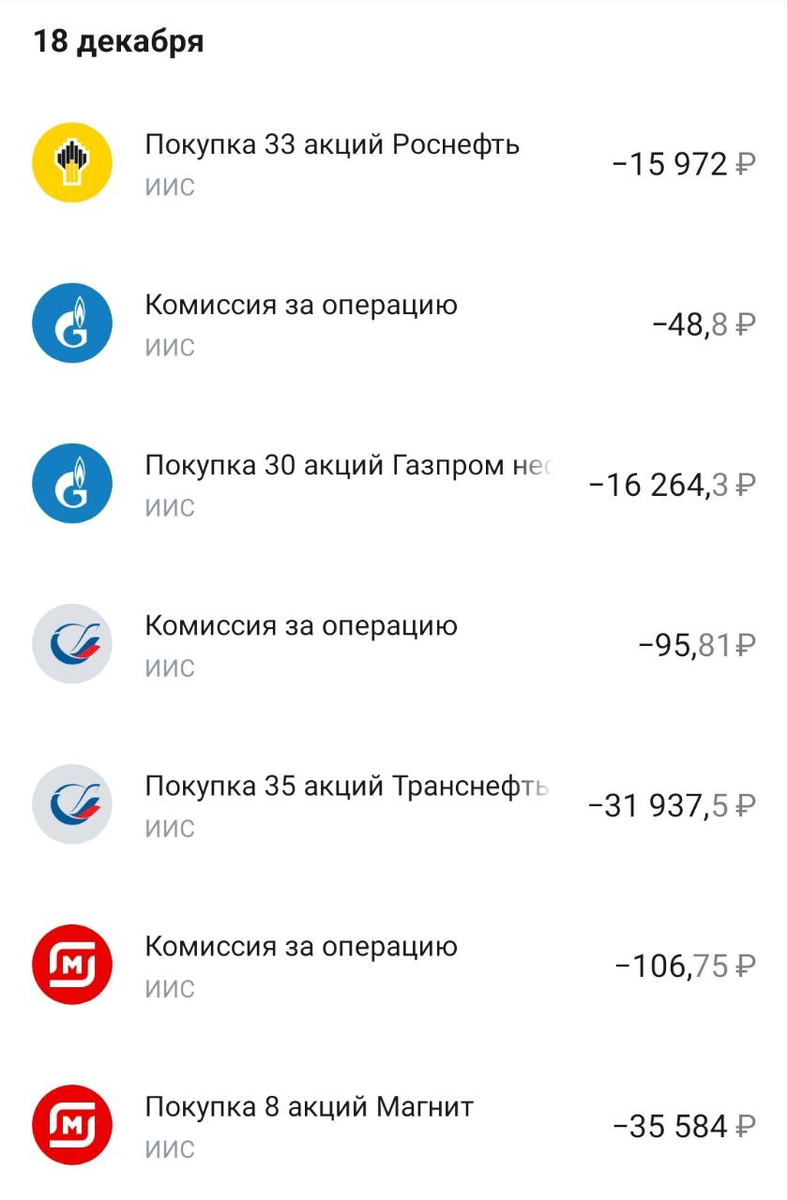 покупки на пополнение