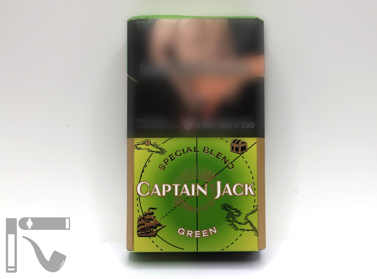 Сигареты Captain Jack Green. Фото: © канал "Уголок Курильщика"