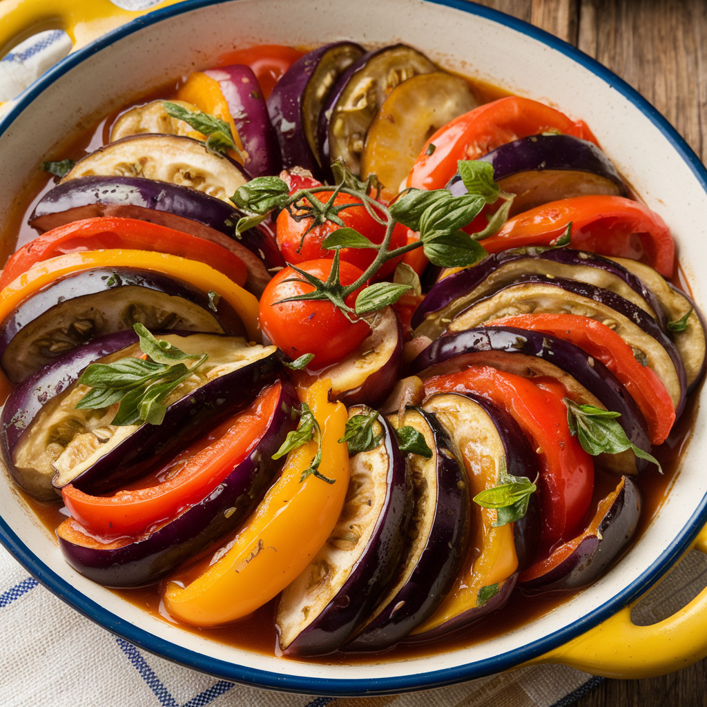 Готовое блюдо рататуй