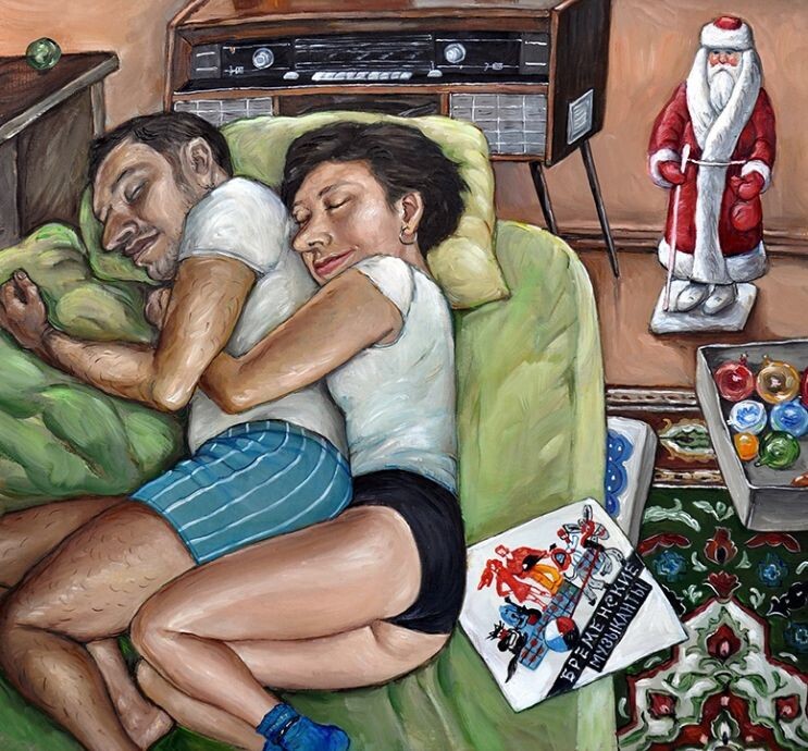 ФРАГМЕНТ КАРТИНЫ от художницы ДЖЕРИХ АНЖЕЛЫ под названием " СЕРЕНЬКИЙ ВОЛЧОК "