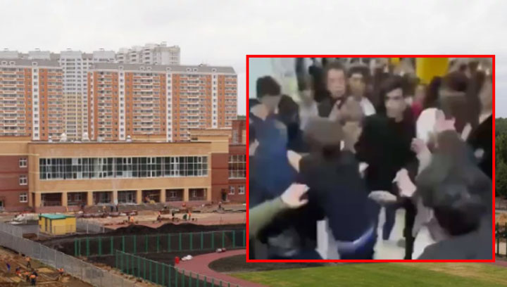 Фото: школа № 1788/ скрин с сайта solncevopark.ru; скрин видео инцидента.