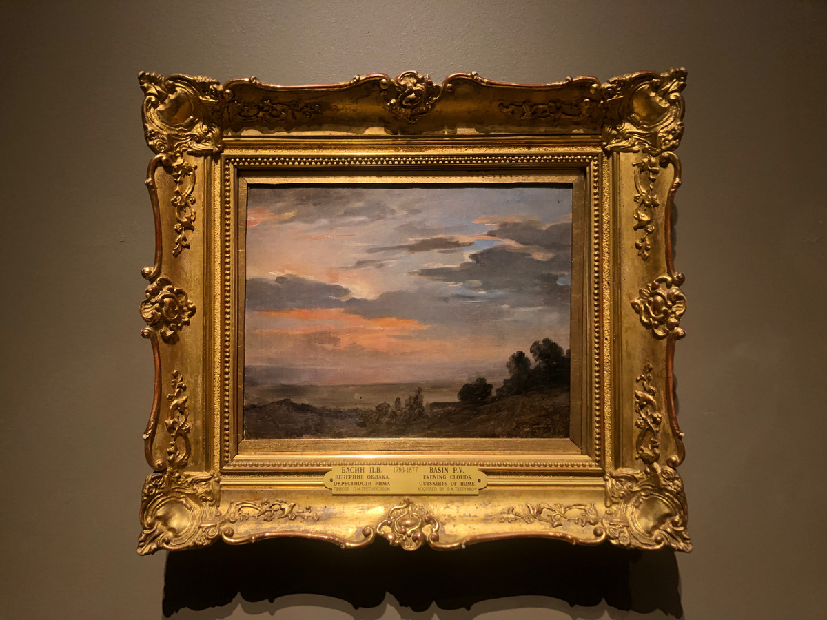 П. В. Басин. Вечерние облака. Окрестности Рима (1820-е)